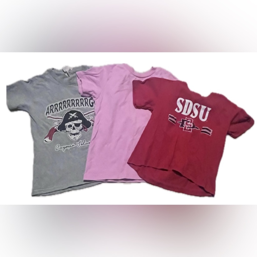 Kids Graphic T-Shirts - Gray, Pink, and Red